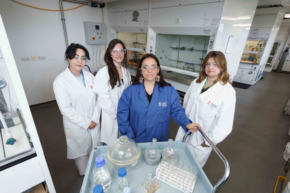 Dr Teresa Borrello, Lecturer in Pharmaceutical and Medicinal Chemistry at the University of Sunderland pictured with research team members, Dr Lucia Condorelli, Dr Alessandra Cusimano and Dr Neda Adipbour Picture: DAVID WOOD